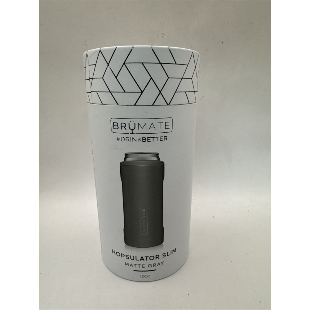 1 Brumate Hopsulator Slim Unisex Matte Gray (Size 12oz)